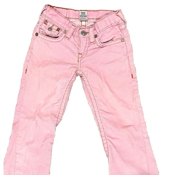 True Religion Girls Size 10 Pink Joey Flared 100% Cotton Jeans - Picture 2 of 8